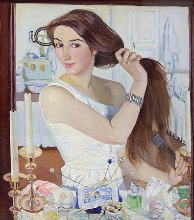 Self-Portrait 1909 by Zinaida Serebriakova 1884-1967  Tretyakov Gallery 3868